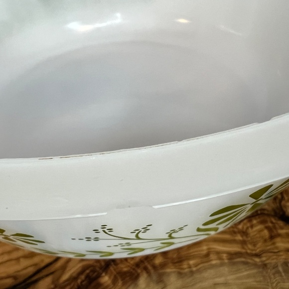 Vintage Jeannette Glasbake White Green Daisy 1 ½ Qt Casserole Dish #J2600 USA - Picture 15 of 16